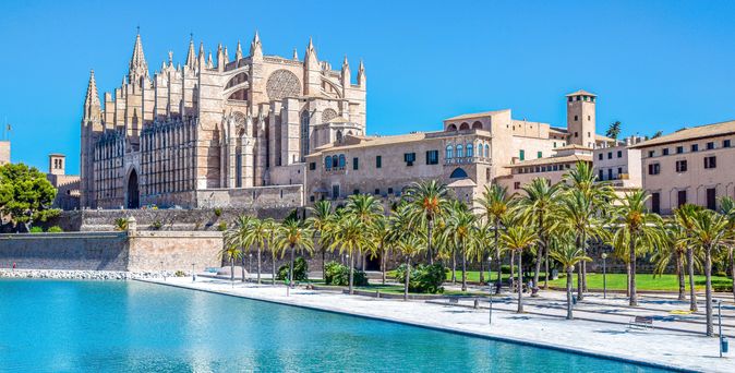 Die Kathedrale von Palma de Mallorca.